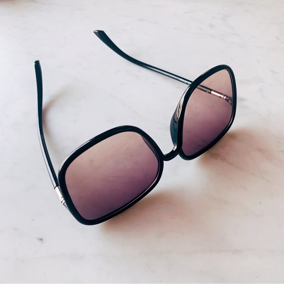 Large Square Black Sunglasses - Picture 2 of 3